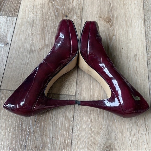 Enzo Angiolini Dixy Red Plum Patent Leather Pumps - Picture 7 of 14